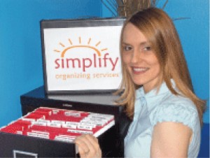 Amy Rehkemper (Class of 1998) at her Simplify Organizing office in Towson