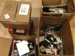 You give us miscellaneous boxes of photos and memorabilia... 